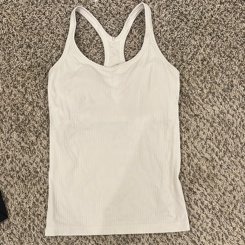 Lululemon ebb to street tank WHITE OPAL